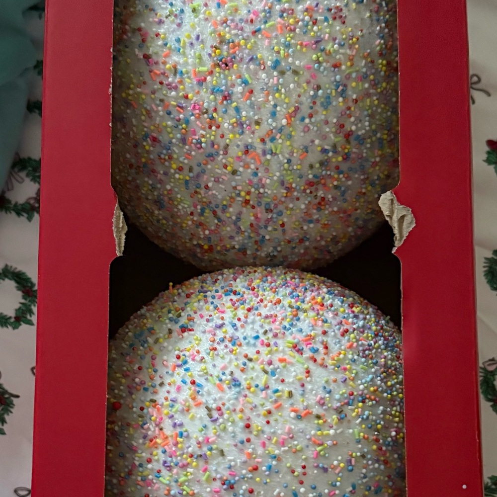Colorful Sprinkle ornament balls
